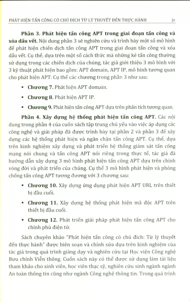 PHÁT HIỆN TẤN CÔNG CÓ CHỦ ĐỊCH - TỪ LÝ THUYẾT ĐẾN THỰC HÀNH (Sách chuyên khảo)